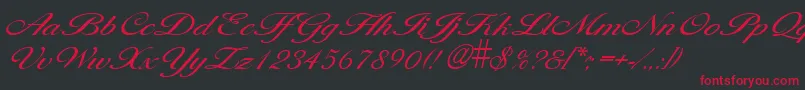 LarisimalightRegular Font – Red Fonts on Black Background