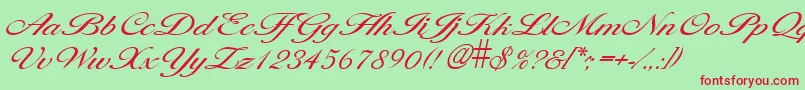 LarisimalightRegular Font – Red Fonts on Green Background