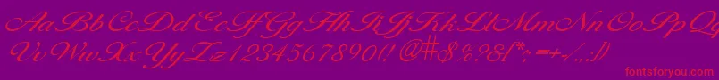 Шрифт LarisimalightRegular – красные шрифты на фиолетовом фоне