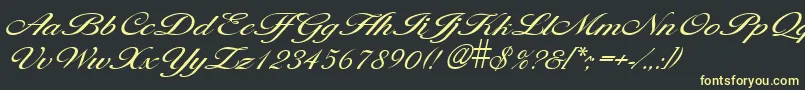 LarisimalightRegular Font – Yellow Fonts on Black Background