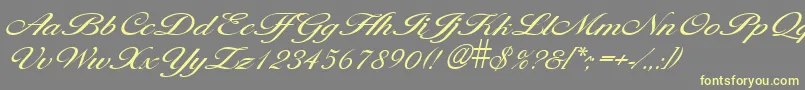 Шрифт LarisimalightRegular – жёлтые шрифты на сером фоне