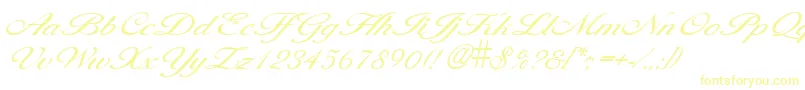 LarisimalightRegular-fontti – keltaiset fontit valkoisella taustalla