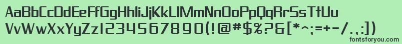 SfProverbialGothicExtended Font – Black Fonts on Green Background