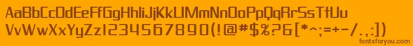 SfProverbialGothicExtended Font – Brown Fonts on Orange Background