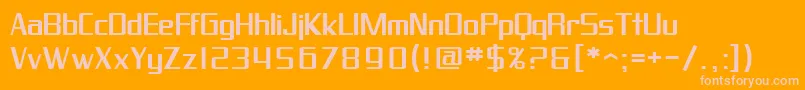 SfProverbialGothicExtended Font – Pink Fonts on Orange Background