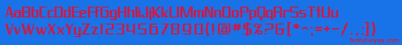 More about SfProverbialGothicExtended Font SfProverbialGothicExtended Font – Red Fonts on Blue Background