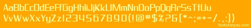 SfProverbialGothicExtended Font – Yellow Fonts on Orange Background