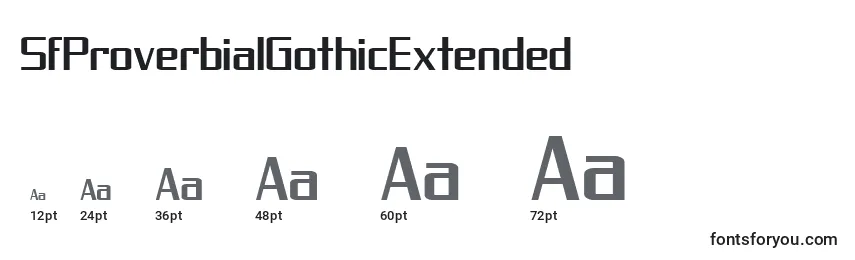 SfProverbialGothicExtended Font Sizes
