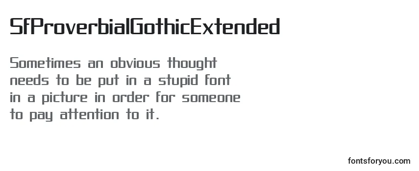 SfProverbialGothicExtended Font