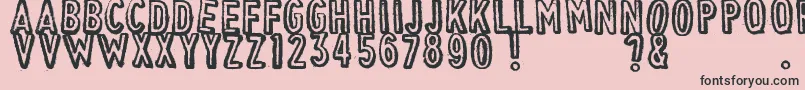 VintageFind Font – Black Fonts on Pink Background