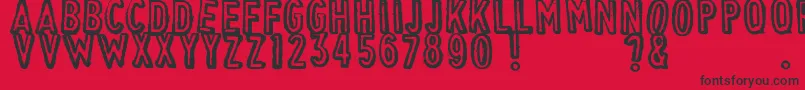 VintageFind Font – Black Fonts on Red Background