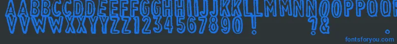 VintageFind Font – Blue Fonts on Black Background