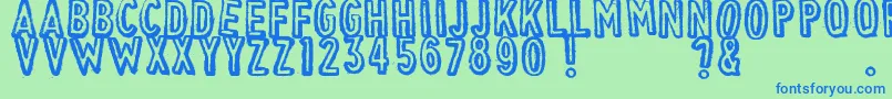 VintageFind Font – Blue Fonts on Green Background