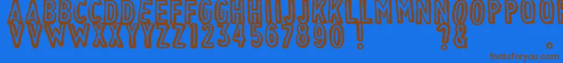 VintageFind Font – Brown Fonts on Blue Background