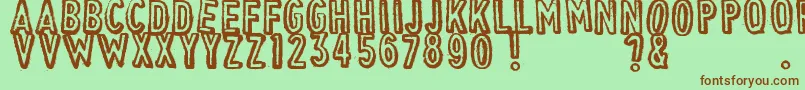 VintageFind Font – Brown Fonts on Green Background