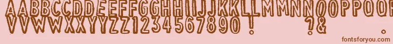 VintageFind Font – Brown Fonts on Pink Background