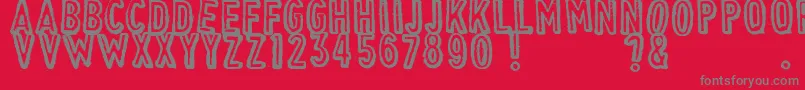フォントVintageFind – 赤い背景に灰色の文字
