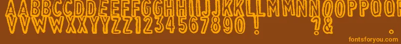 VintageFind Font – Orange Fonts on Brown Background