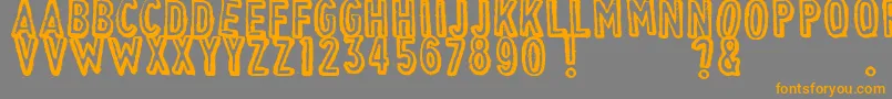 VintageFind Font – Orange Fonts on Gray Background