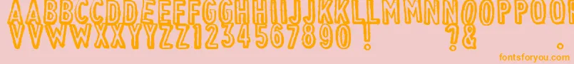 VintageFind Font – Orange Fonts on Pink Background