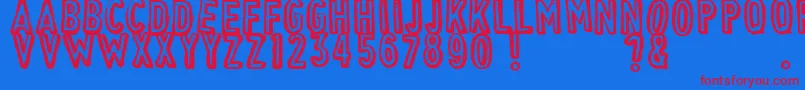 VintageFind Font – Red Fonts on Blue Background
