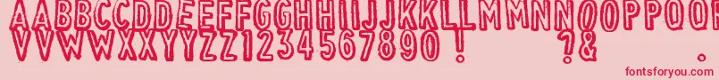 VintageFind Font – Red Fonts on Pink Background