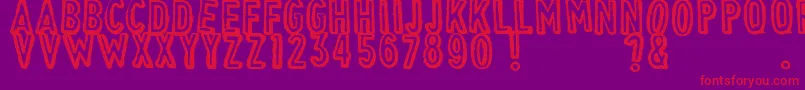 VintageFind Font – Red Fonts on Purple Background