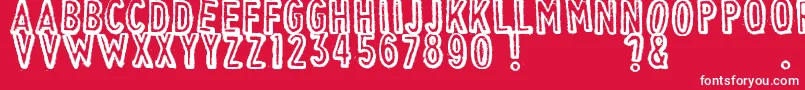 VintageFind Font – White Fonts on Red Background