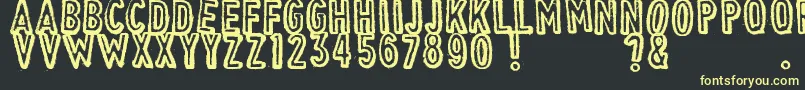 VintageFind Font – Yellow Fonts on Black Background