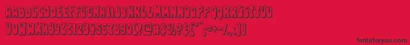 Pocketmonstershadow Font – Black Fonts on Red Background