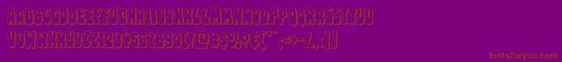 Pocketmonstershadow Font – Brown Fonts on Purple Background