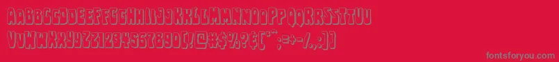 Pocketmonstershadow Font – Gray Fonts on Red Background