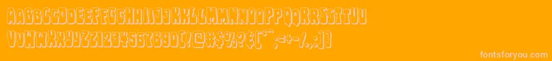 Pocketmonstershadow Font – Pink Fonts on Orange Background