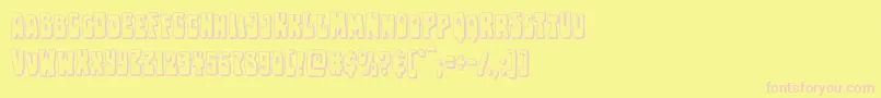 Pocketmonstershadow Font – Pink Fonts on Yellow Background