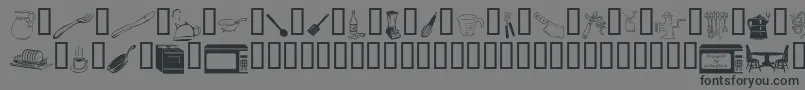 LcrKitchenDings Font – Black Fonts on Gray Background