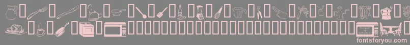 LcrKitchenDings Font – Pink Fonts on Gray Background