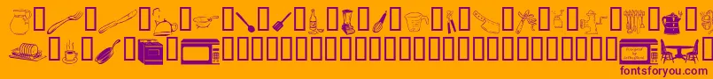 More about LcrKitchenDings Font LcrKitchenDings Font – Purple Fonts on Orange Background
