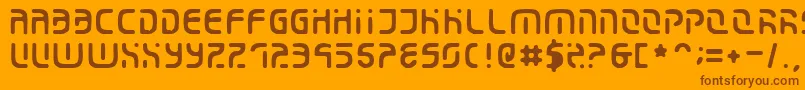 Eroded2020 Font – Brown Fonts on Orange Background