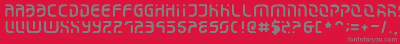 フォントEroded2020 – 赤い背景に灰色の文字