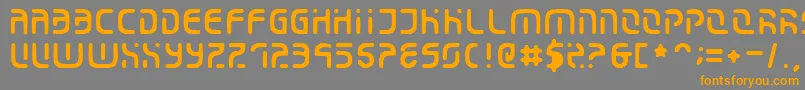 Eroded2020 Font – Orange Fonts on Gray Background