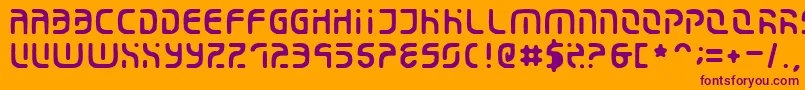 Eroded2020 Font – Purple Fonts on Orange Background