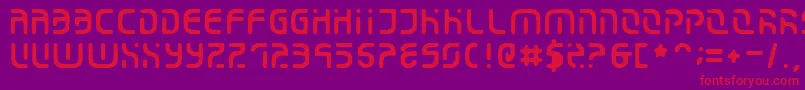 フォントEroded2020 – 紫の背景に赤い文字