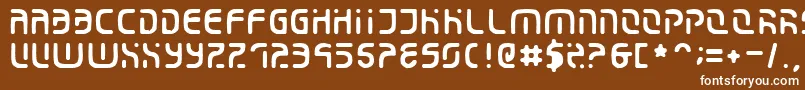 フォントEroded2020 – 茶色の背景に白い文字