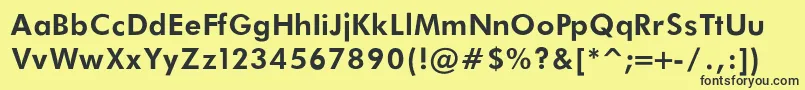 FuturaBookBoldRegular Font – Black Fonts on Yellow Background