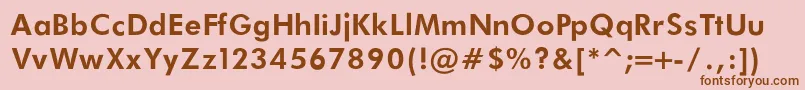 FuturaBookBoldRegular Font – Brown Fonts on Pink Background