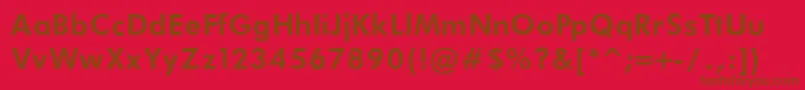FuturaBookBoldRegular Font – Brown Fonts on Red Background