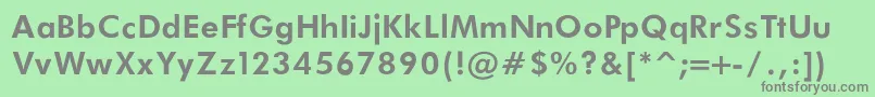 FuturaBookBoldRegular Font – Gray Fonts on Green Background
