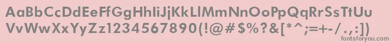 FuturaBookBoldRegular Font – Gray Fonts on Pink Background