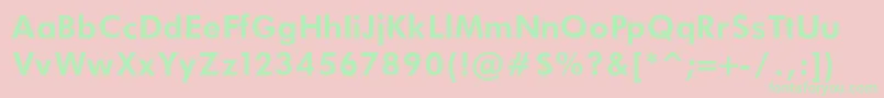 フォントFuturaBookBoldRegular – ピンクの背景に緑の文字
