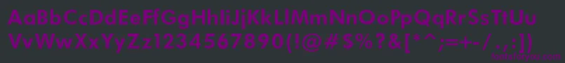 FuturaBookBoldRegular Font – Purple Fonts on Black Background